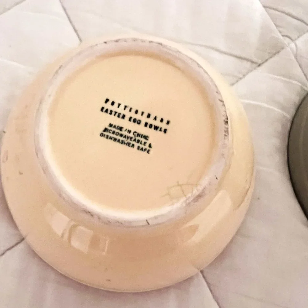 Pottery Barn Ceramic Easter Egg bowls x3